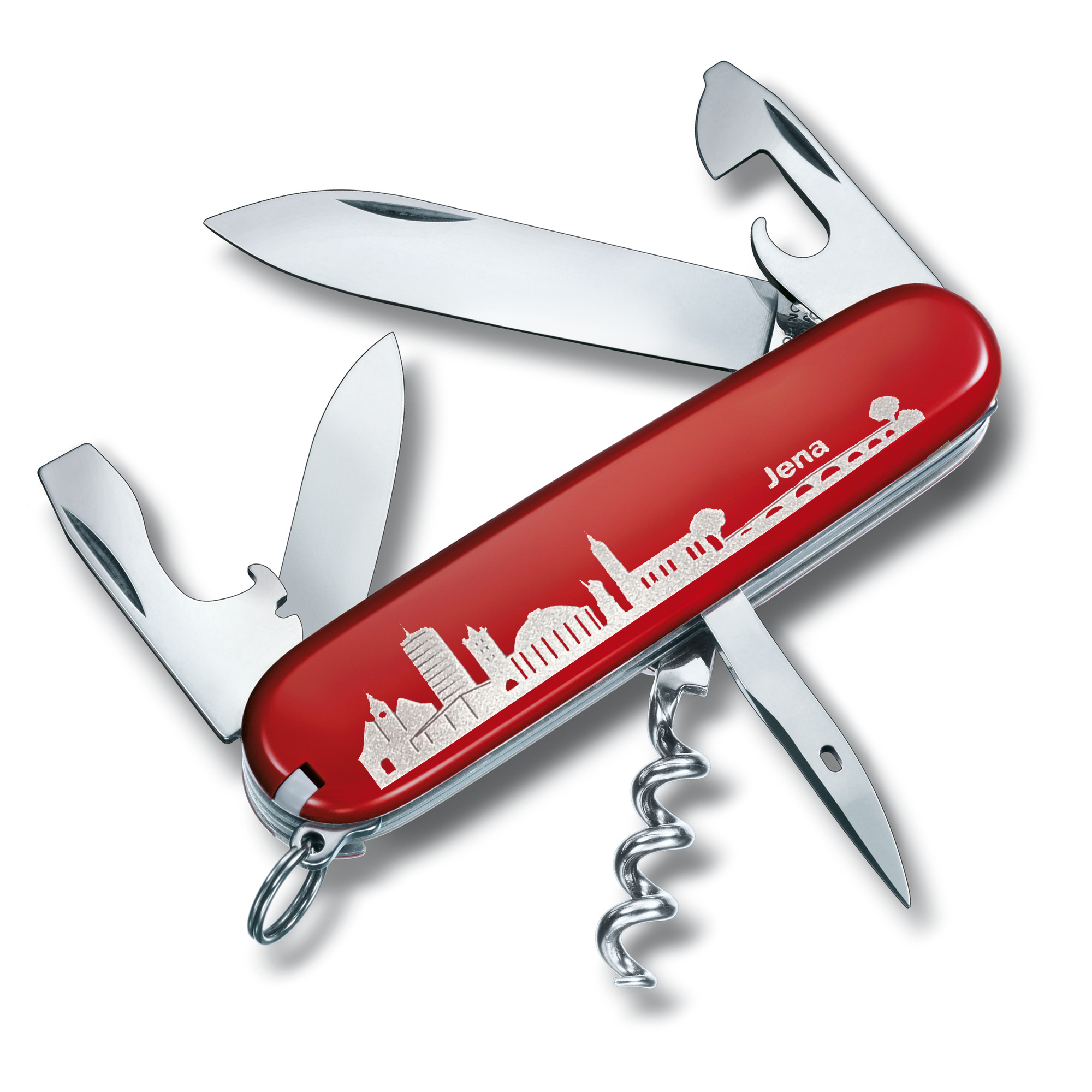 Victorinox Spartan mit Jena Silhouette, Taschenmesser rot 